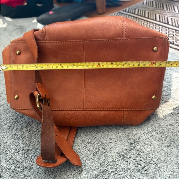 Maxwell Brown Leather Women's small duffle style Bag - Picture 12 of 14